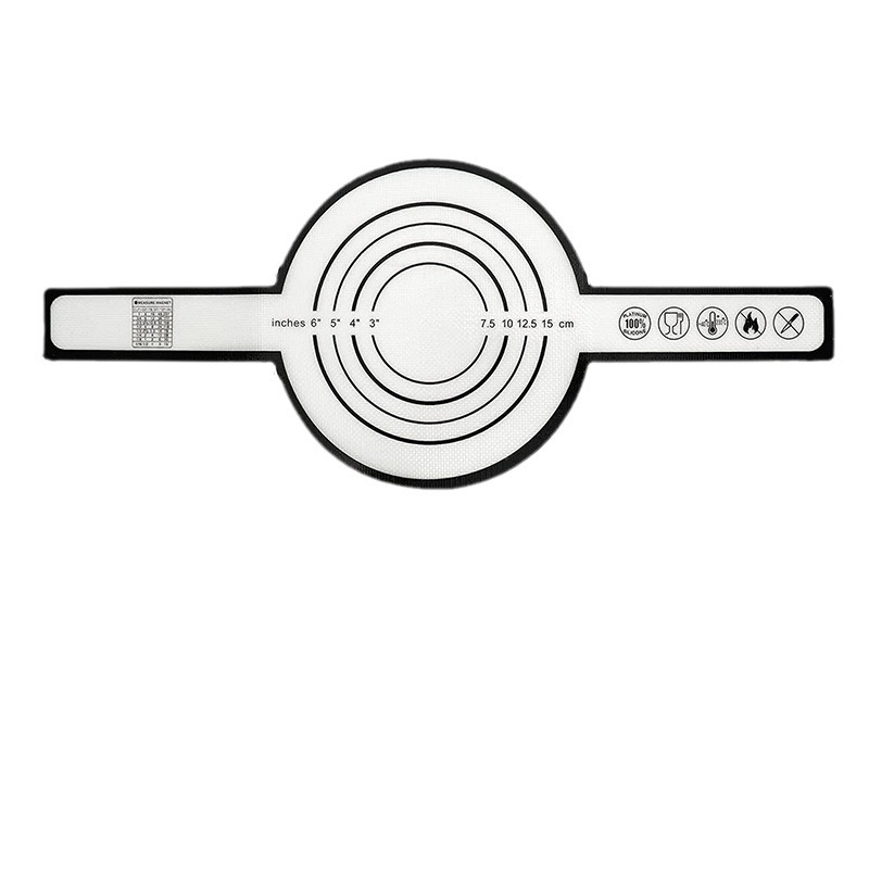 Dutch Baking Mat Long Handle Sling Pot Mat Silicone Kneading Mat High Temperature Resistant Baking Mat Non-Stick Dough Transfer Double Ears