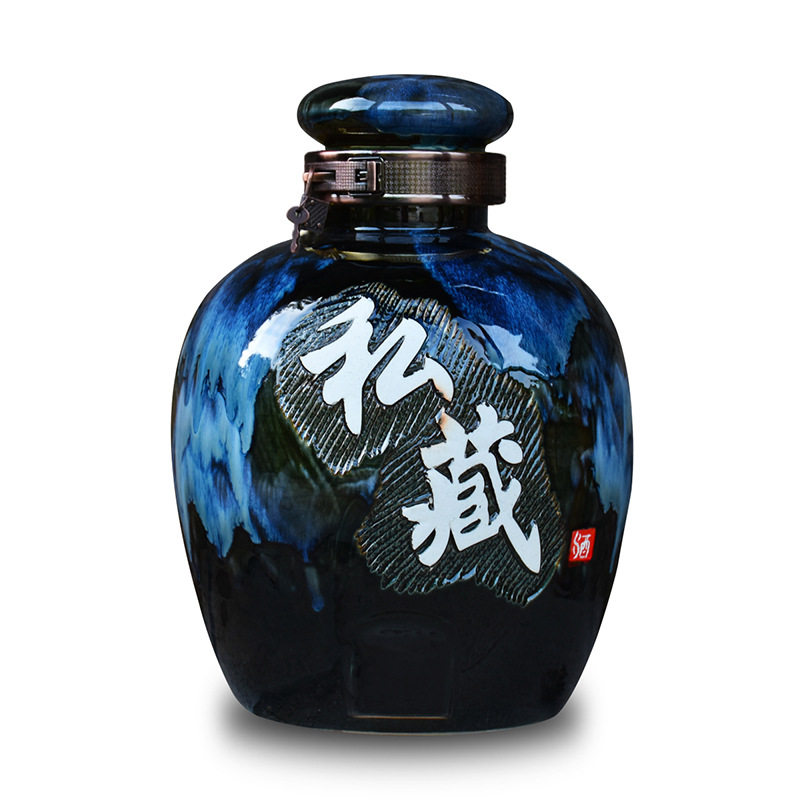 Jingdezhen ceramic wine jar wine jar 10 Jin 20 Jin 30 Jin 50 Jin Antique Wine Bottle household sealed wine pot
