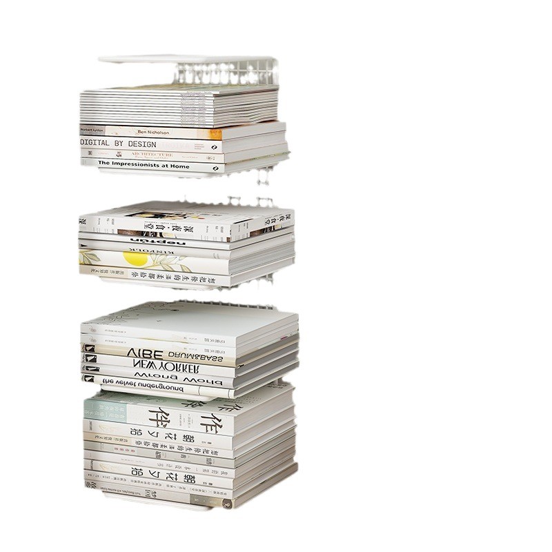 Iron Bookshelf Desktop Book Organizer Table Bedside Bay Window Simple Shelf Kidsren's Desk Storage Rack