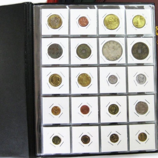 Paper clip-type 20-grid matching loose-leaf 200-volume Universal Coin Collection 9-hole 20-grid paper clip loose-leaf