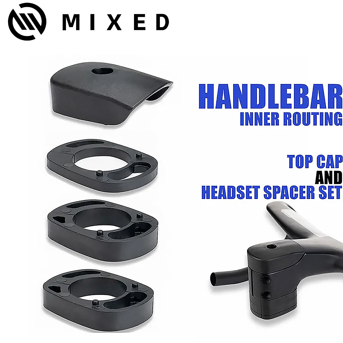 Интегрированный изогнутый руль для дорожного велосипеда, набор чашек передней вилки 28.6 мм, аксессуары для велоспорта