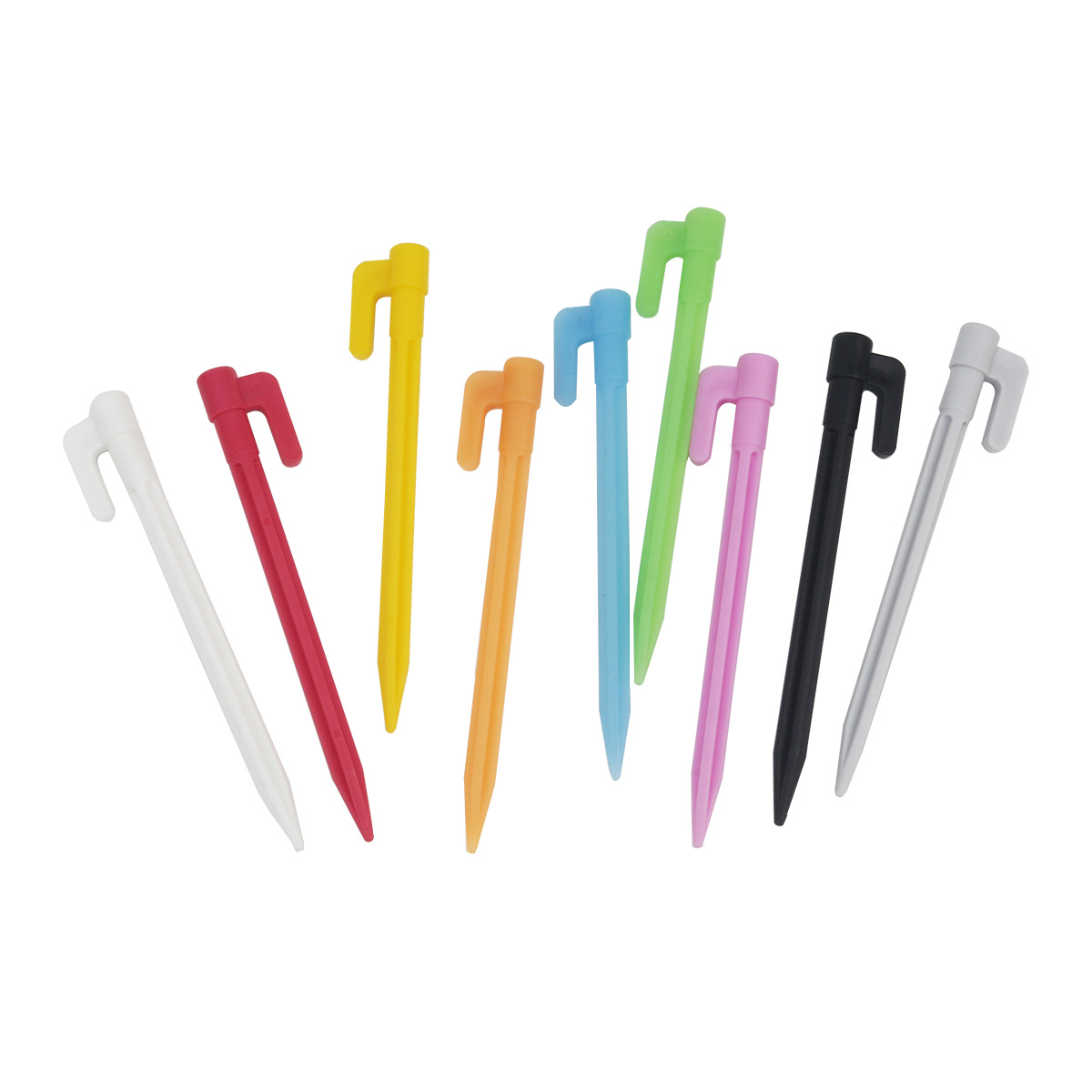 Camping Canopy Tent Pegs Plastic Ground Stakes Beach Nails Camping Outdoor Serrated Threaded Ground Stakes Anti-Slip