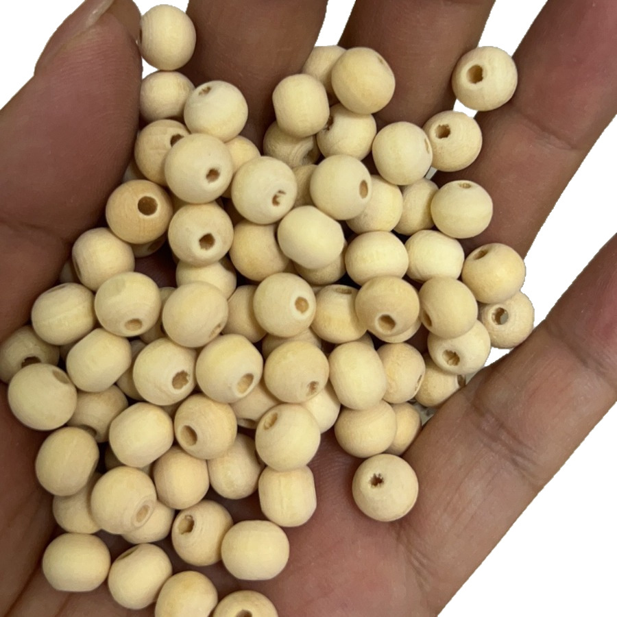 Factory Price Direct Sales diy Jewelry Accessories 6-50MM Large Hole Small Hole Lotus Wood Raw Wood Round Beads Wooden Beads Loose Beads
