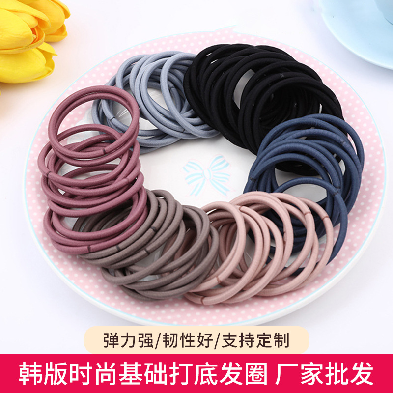 Корейская резинка для волос без швов простая