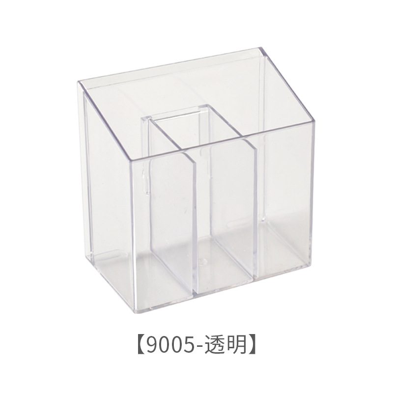 Wall Hanging Separated Storage Box Bathroom Non-perforated Lipstick Eyebrow Pen Storage Box PET Transparent Partition Storage Box New