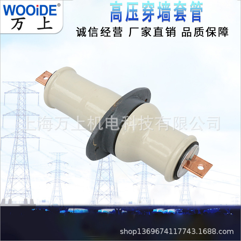 High Voltage Wall Bushing Cb-10Kv-200-630A High Voltage White Ceramic Wall Bushing Copper Row Wall Bushing