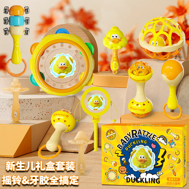 Children's Toys Hand Drum Percussion Instrument Baby Tambourine Educational Early Education Enlightenment Sand Hammer Infant 0-3 Years Old