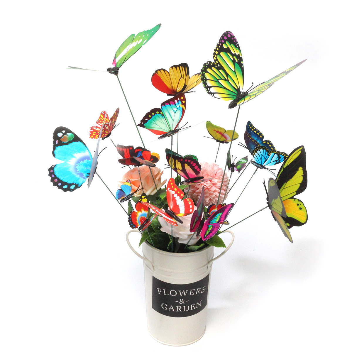 Simulation insert butterfly mixed color single-layer three-dimensional insert Butterfly 3D three-dimensional gardening creative with decorative materials