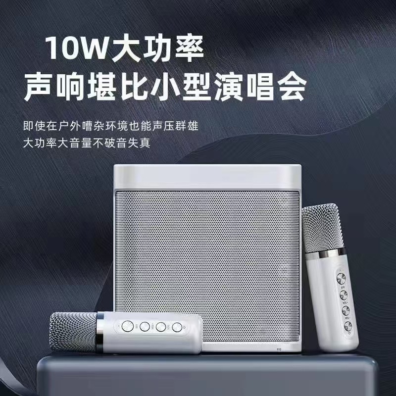 Ys203K музыкальный Bluetooth аудио кросс-браузерный беспроводной двойной микрофон KTV все-в-одном домашний уличный Bluetooth динамик 203
