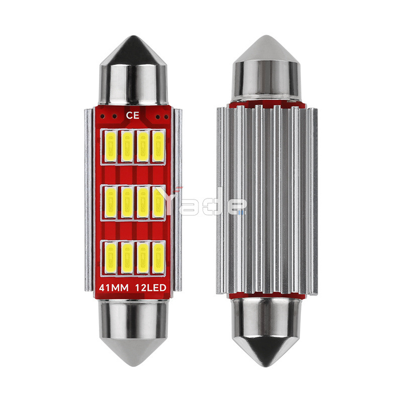 Car led double-tip 4014-12smd indoor roof light license plate light stepless decoding double-tip reading light