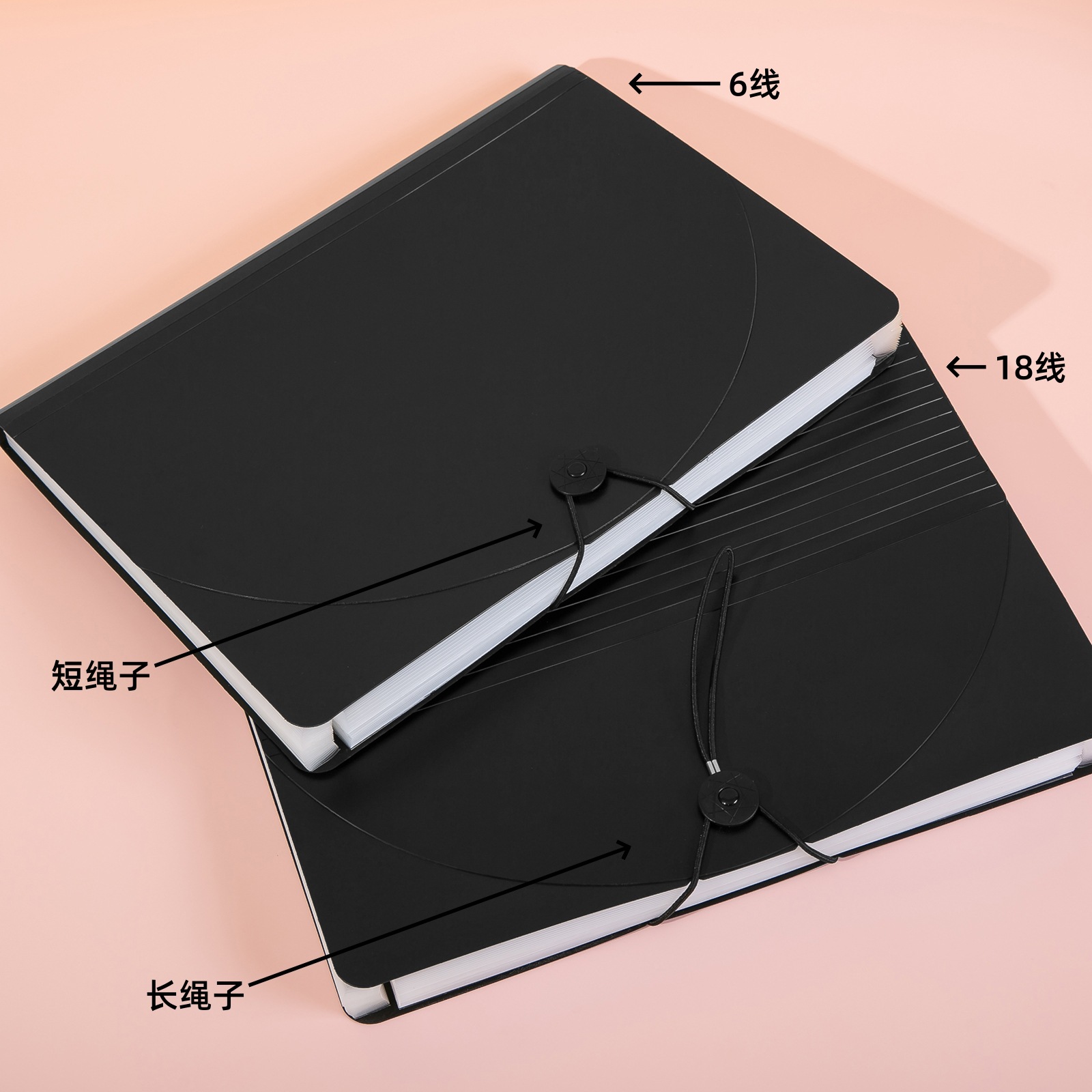 a4 three-side sealed lanyard organ bag 25 grid three-side sealed flip folder New Office file storage bag wholesale