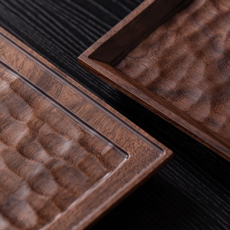 North American Walnut Pot Holder, New Chinese Style Solid Wood Teapot, Purple Sand Pot Base, Dry Tea Tray, Kung Fu Tea Set Accessories