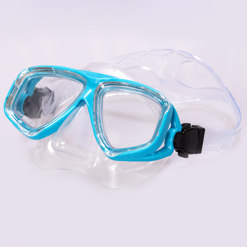 Children diving goggles snorkeling mask pvc material tempered glass lens swimming waterproof teenagers wholesale