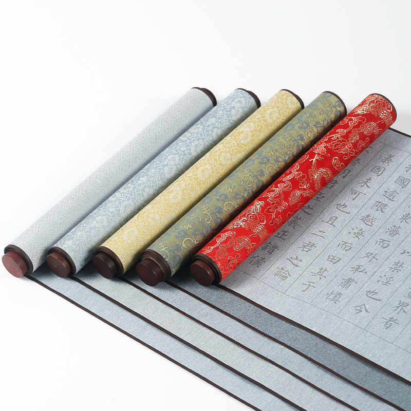 Water Writing Cloth Brush suit Orchid Pavilion Preface Small Script Tracing Red Calligraphy Practice Copybook Imitation Brocade Water Writing Cloth Scroll