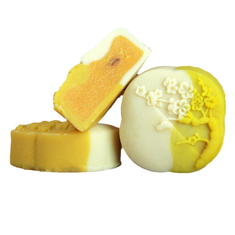 Two-Color Gradient Taoshan Skin Mooncake Gift for Employees Mid-Autumn Festival Multi-Flavor Pastry Manufacturer Wholesale Palace