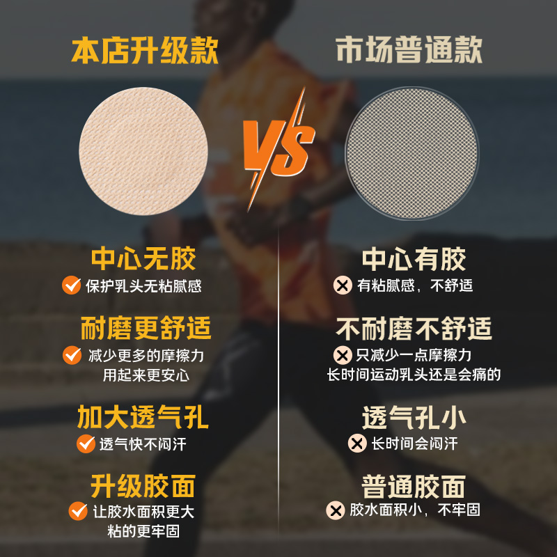 Breast Patch Men's Marathon Men's Sports Running Chest Patch Anti-convex Nipple Patch Summer Invisible Disposable Areola Patch