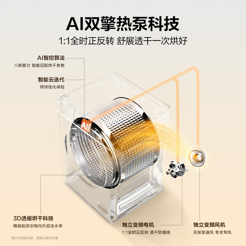 [Yunxi 4.0] Haier 582 Washing and Drying Set 10kg Essence Washing Machine Heat Pump Sterilization Mite Dual Intelligent Dryer