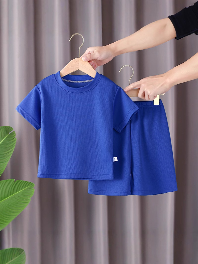 Children's Sports Suits for Men and Women, Baby Basketball Uniforms, Summer Mesh Vests, Shorts, Quick-Drying Suits, Summer Uniforms