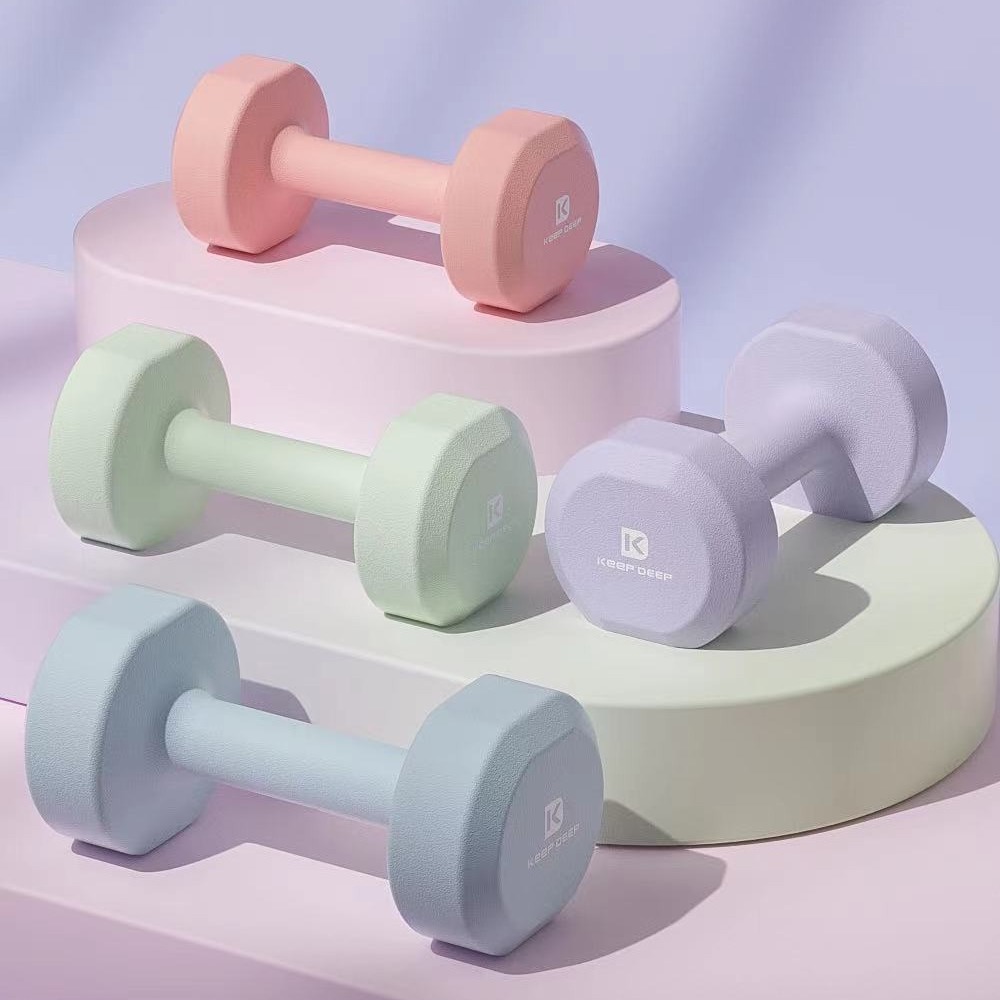 Пластиковые гантели для фитнеса для женщин и мужчин, штанга для детей, начальная школа, мальчики, подростки 1 2 3кг маленькие