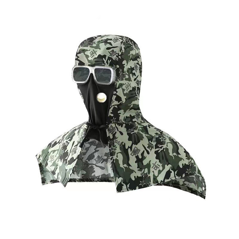 Hood dust-proof hat mask with shawl loading and unloading workers men and women labor protection work safety hat breathable dust-proof powder-proof