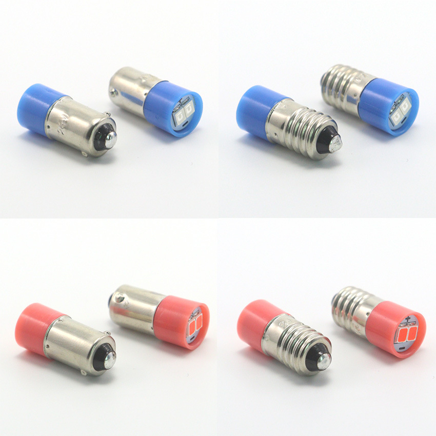 Screw E10 Bayonet B9 Led Push Button Switch Indicator Bulb 6V12V24V36V48V60V 110V 220V