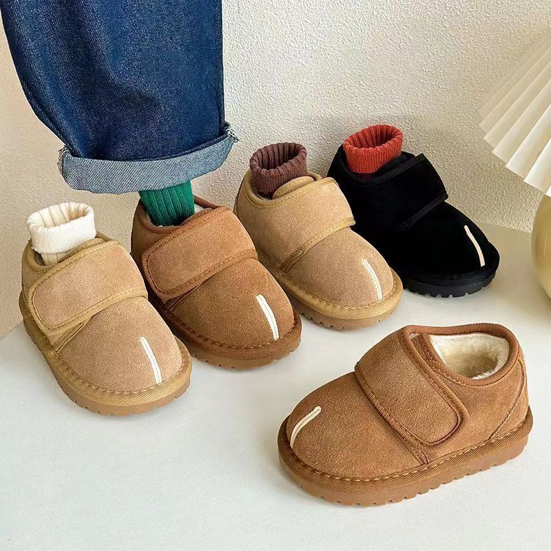 Children's Cotton Shoes 2025 Winter New Style Boys' Baby Shoes Girls' Fleece-Lined Warm Cotton Boots Kidsren's Short Snow Boots