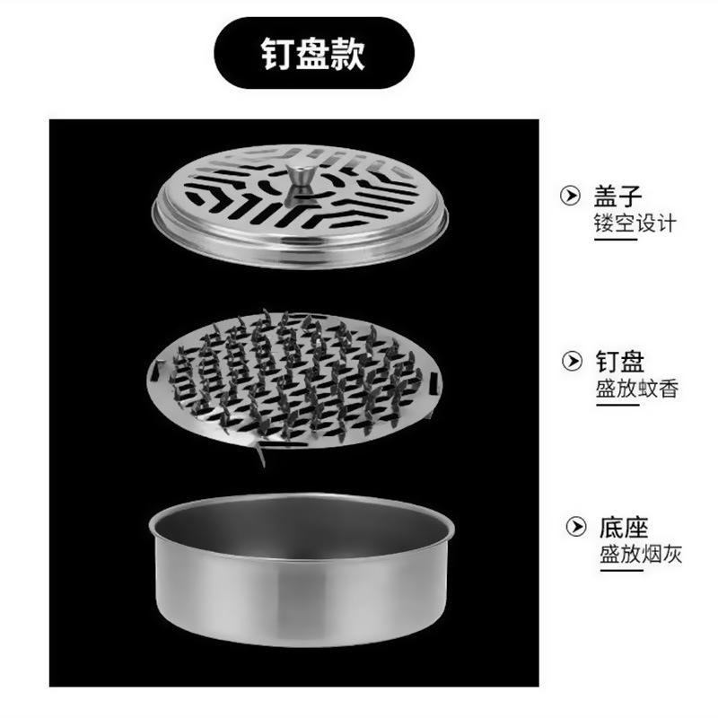 Enlarged and Heightened Safe Fireproof Mosquito Coil Tray Mosquito Coil Box with Lid Mosquito Coil Holder Tray Ash Catcher Fireproof
