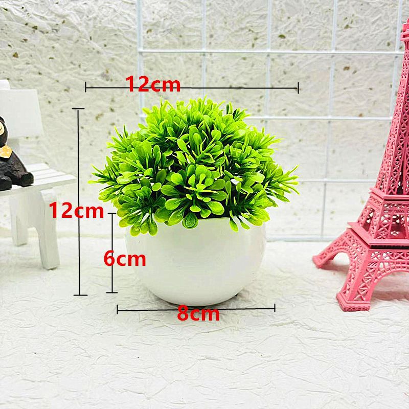 Simulated Potted Plant Straw Paper Paddle Hemispheric Mini Decorative Ball Bonsai Artificial Green Plant Home Decoration Hot Selling