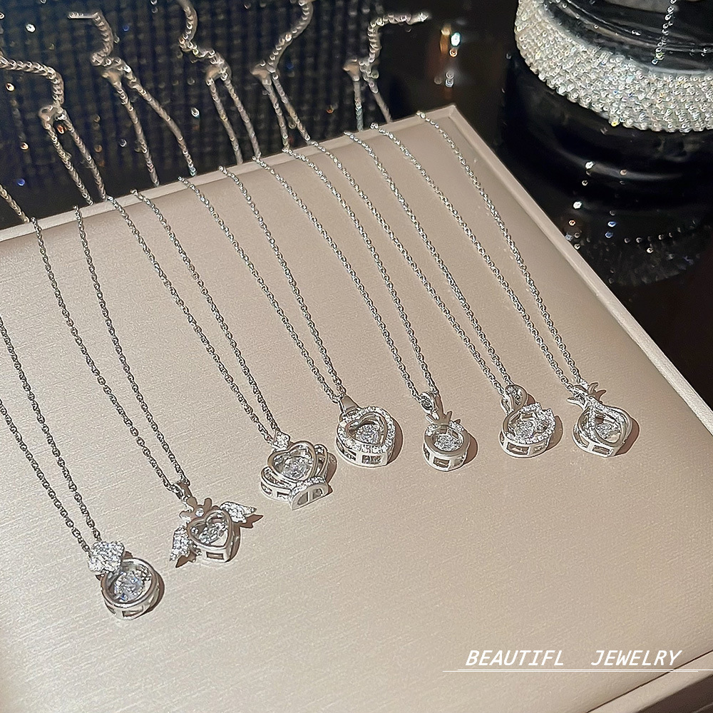 Ожерелье из титана без цвета, легкая роскошь, универсальное высококачественное нишевое модное украшение, элегантная цепочка для ключицы