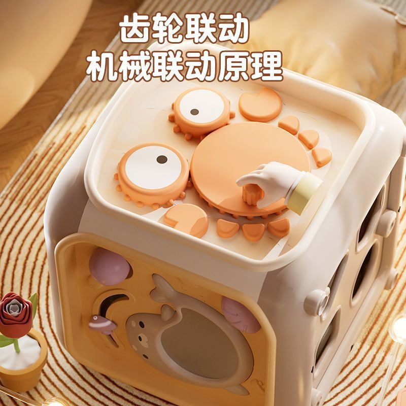 Large Hand Drum Hexahedral Baby Toy 0 to 1 Year Old 3 Months 6 Multifunctional Music Baby Drum Export