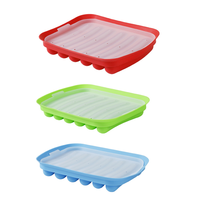 Sausage Mold High Temperature Resistant Sausage Baby Baby Food Supplement Household Silicone Grinding Tool to Make Ham Sausage Mold Box Cross-Border