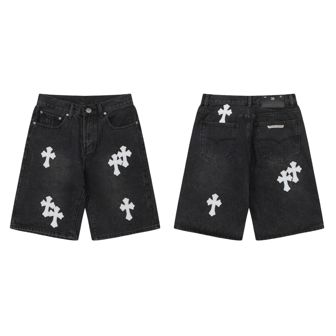 Cro кросс-граница весна и лето новые кожаные джинсовые шорты для пар