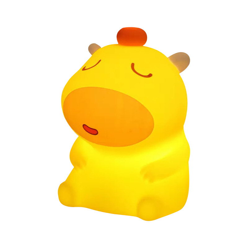 Source Manufacturer Custom-Produced Silicone Night Light Cartoon Animation Appearance Capybara Lulu Capibara Pat Light