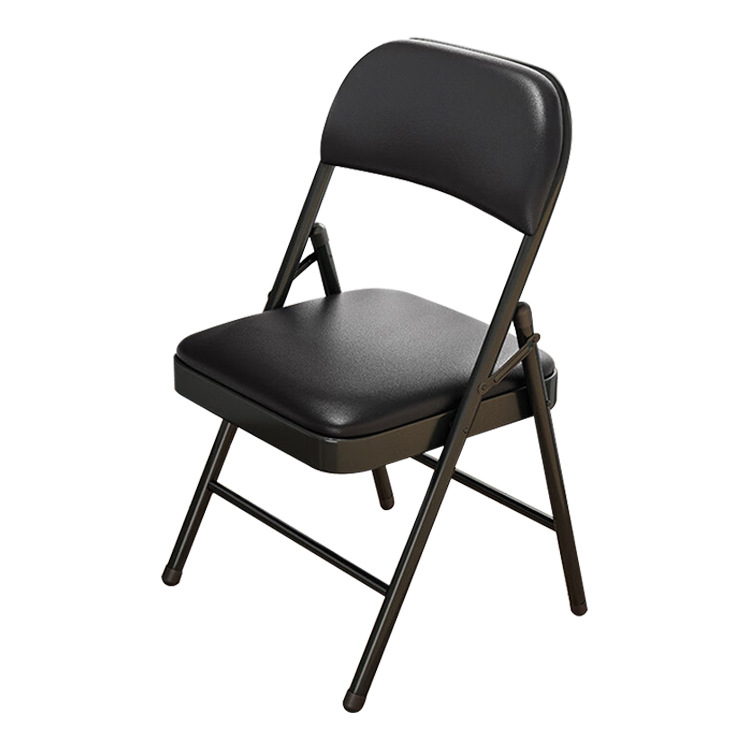 Folding Chair Metal Household Simple Backrest Chair Portable Dining Chair Training Chair Office Computer Chair Stool Folding Chair