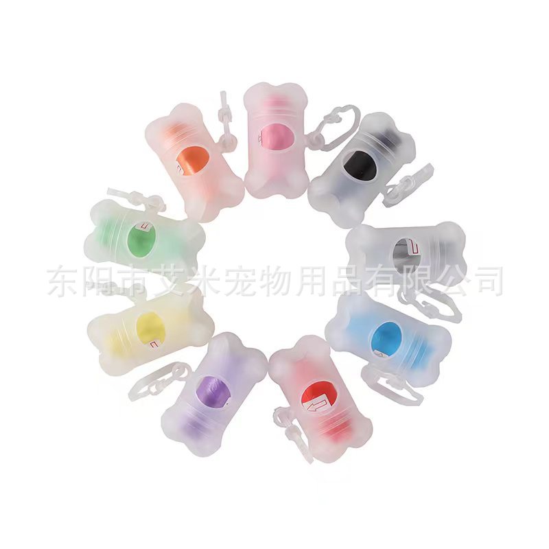 Портативный диспенсер для косточек матовый прозрачный контейнер для мусора для собак