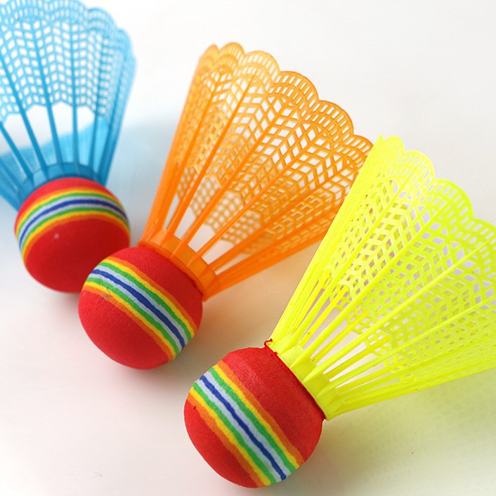 Rainbow Head Big Head Badminton Nylon Plastic Ball Outdoor Feather Children Badminton Entertainment Ball
