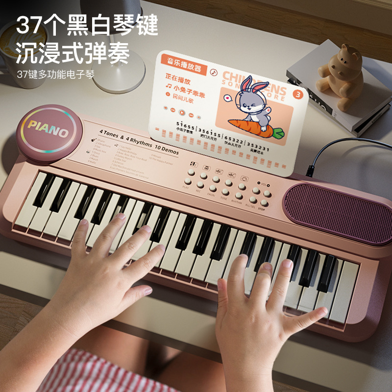 Portable Small Piano Multi-function Electronic Piano Children's Baby Piano Toy Beginners Practice Early Education Musical Instruments