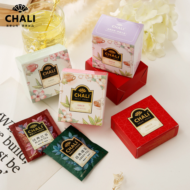 Chali Tea Souvenir Wedding Classic Black Tea Green Tea Tea Bag Wholesale Teacher's Day Scented Tea Gift Box