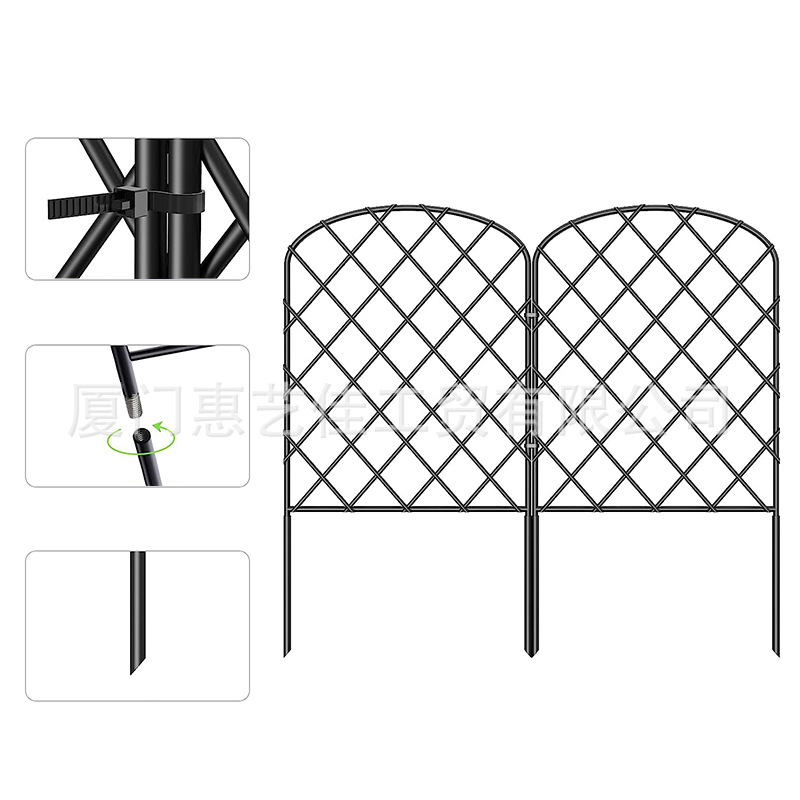 Arch Type Metal Garden Courtyard Guardrail Fence Border Ground Pile Animal Barrier Outdoor Landscape Guardrail Fence