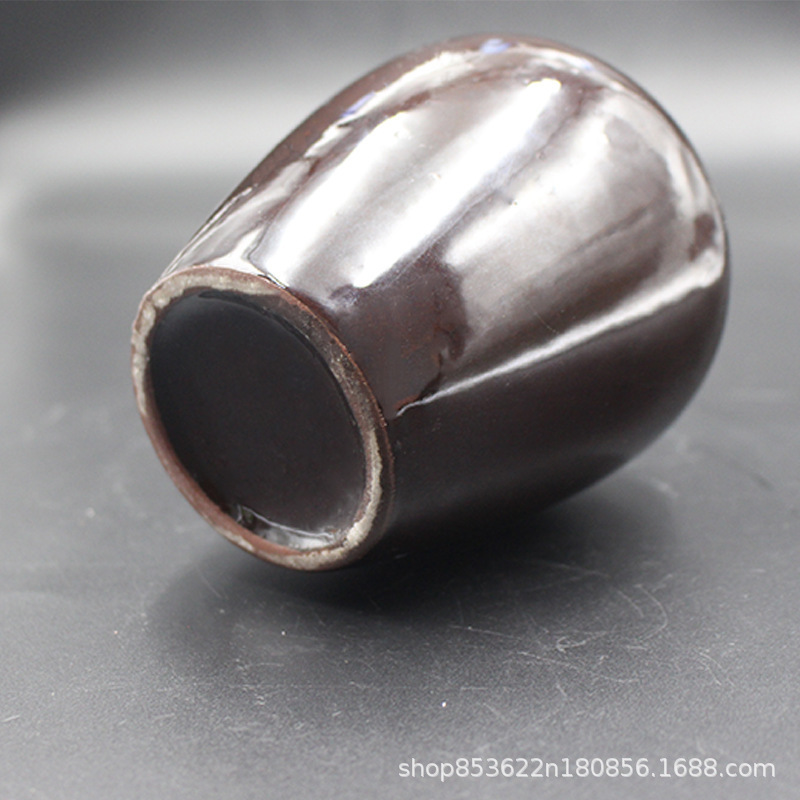 Manufacturer Wholesale 0.5kg Small Mouth Stoneware Ceramic Wine Bottles, Black Glazed Ceramic Liquor Jars and Wine Jars, Large Quantity Discounts