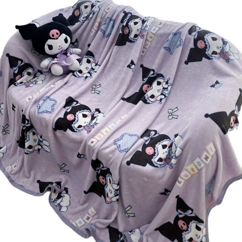Foreign trade cartoon Sanrio double-sided milk velvet sofa station wagon air conditioning blanket office lunch break blanket blanket