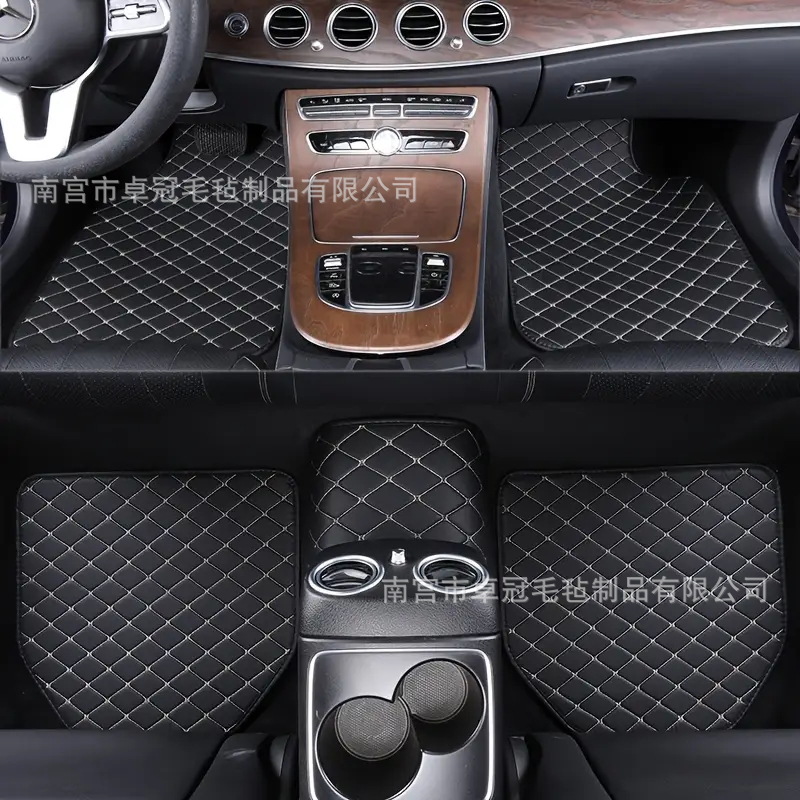 Neutral Pu Leather Car Floor Mats 5-Piece Set Carpet Floor Mats Specially Designed for Cross-Border Export Temu Amazon Shein