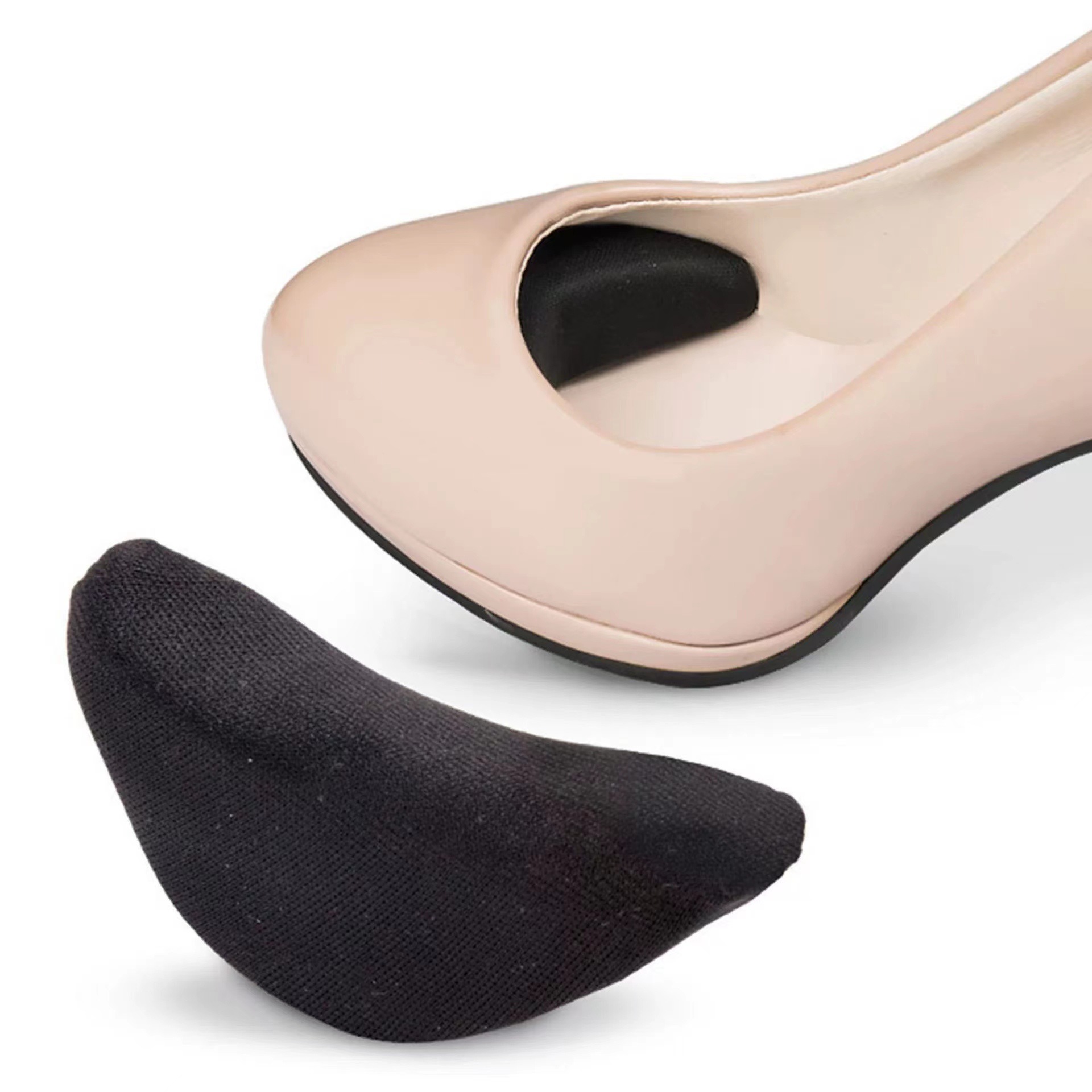 Sponge Shrink Toe Plug Black Skin Color Dot Leopard Print Forefoot Pad High Heel Plug Adjustment Size Half Size Pad Wholesale