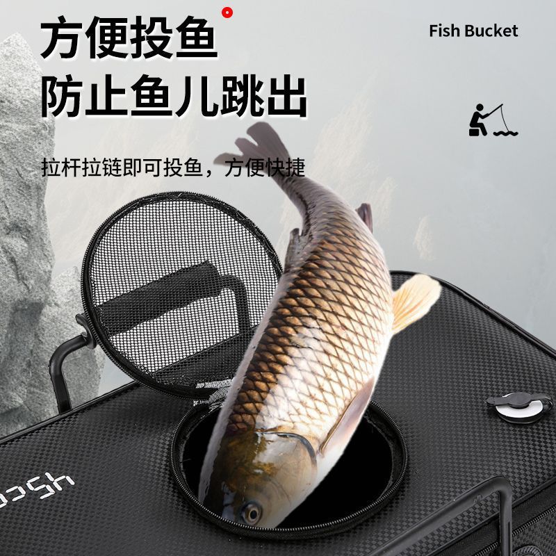 Live Fish Bucket Fishing Thickened Fish Protection Bucket Multi-Functional Wild Fishing Fish Box Competitive Eva Folding Fish Bucket Manufacturer Wholesale