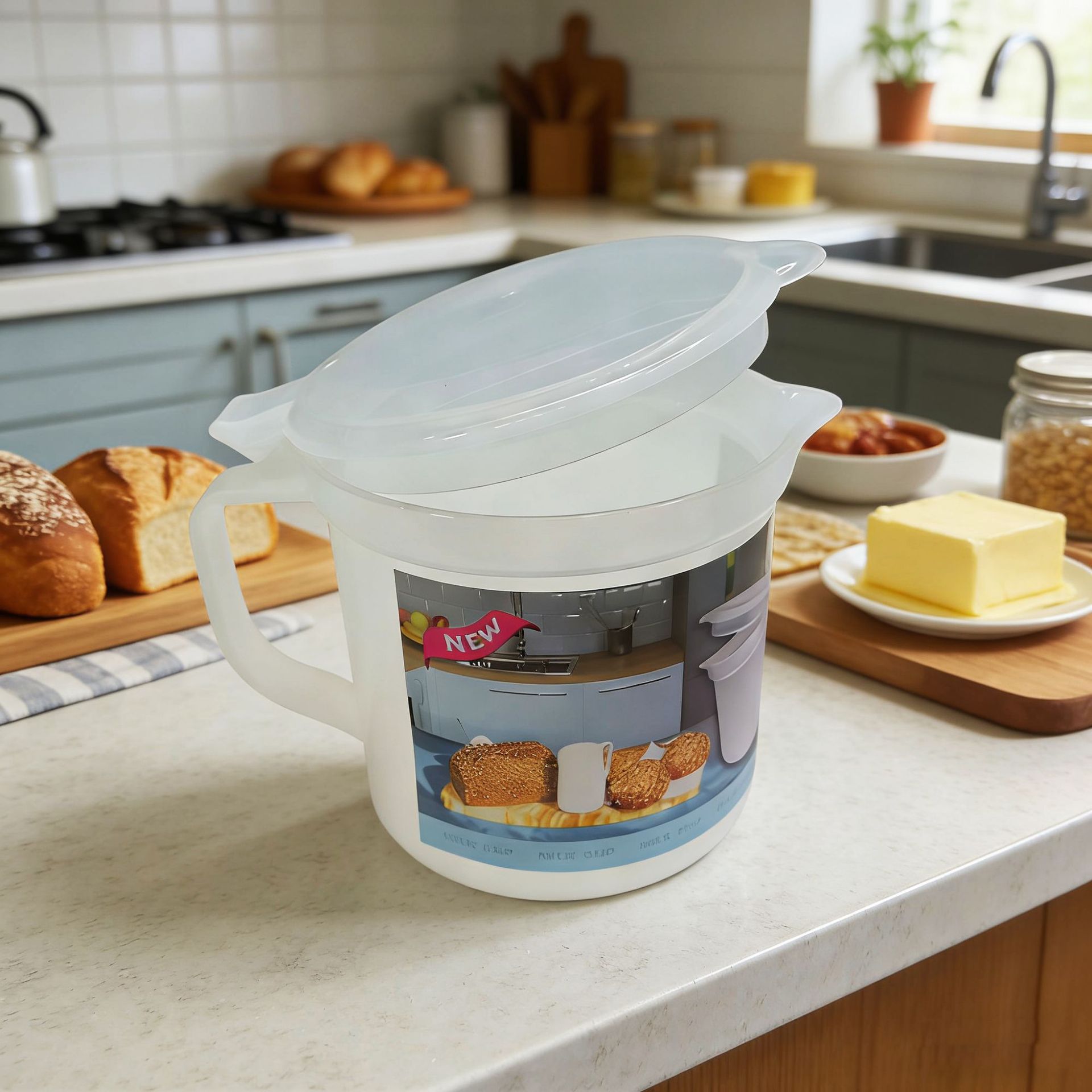 Молочная чашка с крышкой с шкалой 600мл молочная чашка для микроволнового нагрева водяная чашка оптовая RS-201680