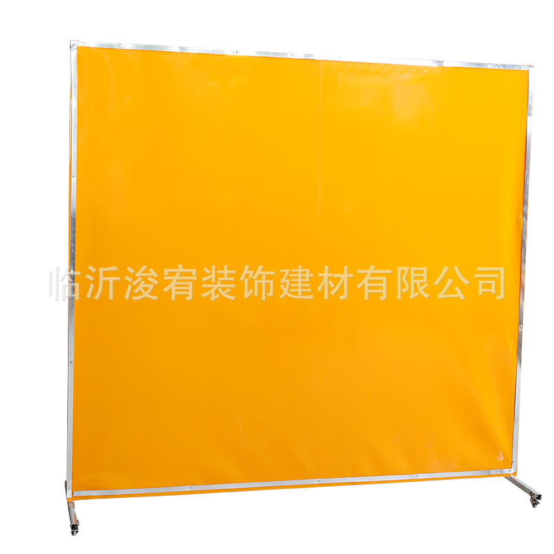 Welding protective screen anti-arc construction site door curtain electric welding flame retardant PVC soft plastic with frame pulley soft curtain