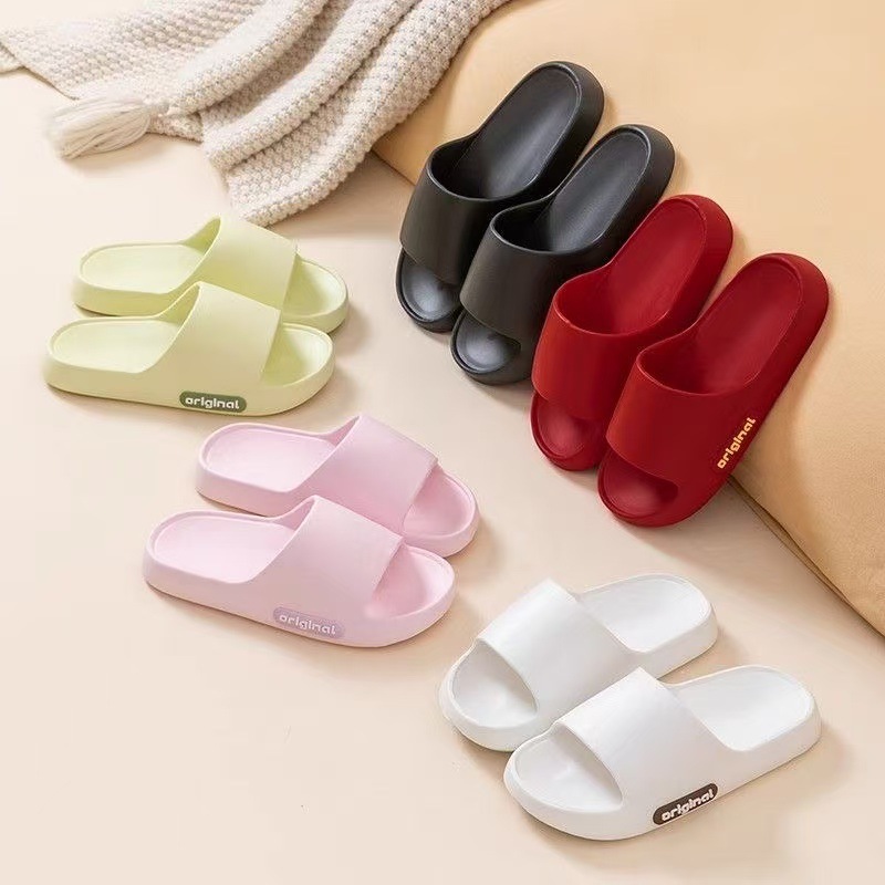 Dropshipping 2025 New Thick-Soled Slippers for Men, Summer Indoor Home Bathroom Couple Slippers for Women