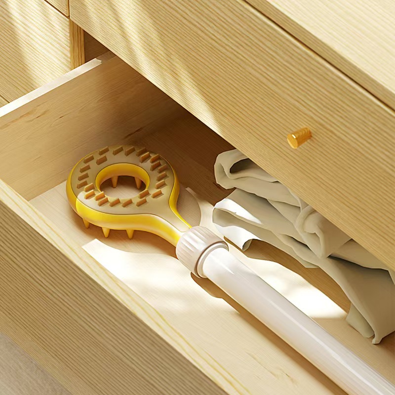 [Patent Holder] Retractable Tickle Artifact That Does Not Require Anyone to Scratch, Accessible Luxury, Multi-Functional Back Rub and Scratch