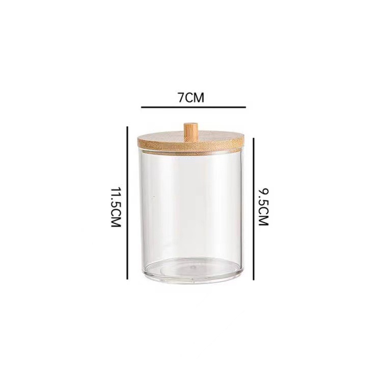 [Factory store] Acrylic cotton swab storage box stackable portable transparent household cosmetic container Square