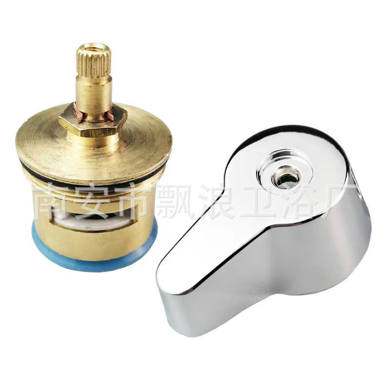 Quick open flush valve parts full copper valve core toilet flush valve core squatting flush valve core handle switch repair
